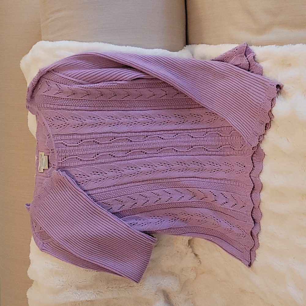 Womens Pointelle sweater.